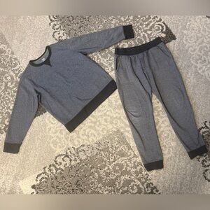 Athletic Works Boys Gray Sweater & Joggers Set Size 14-16 Husky